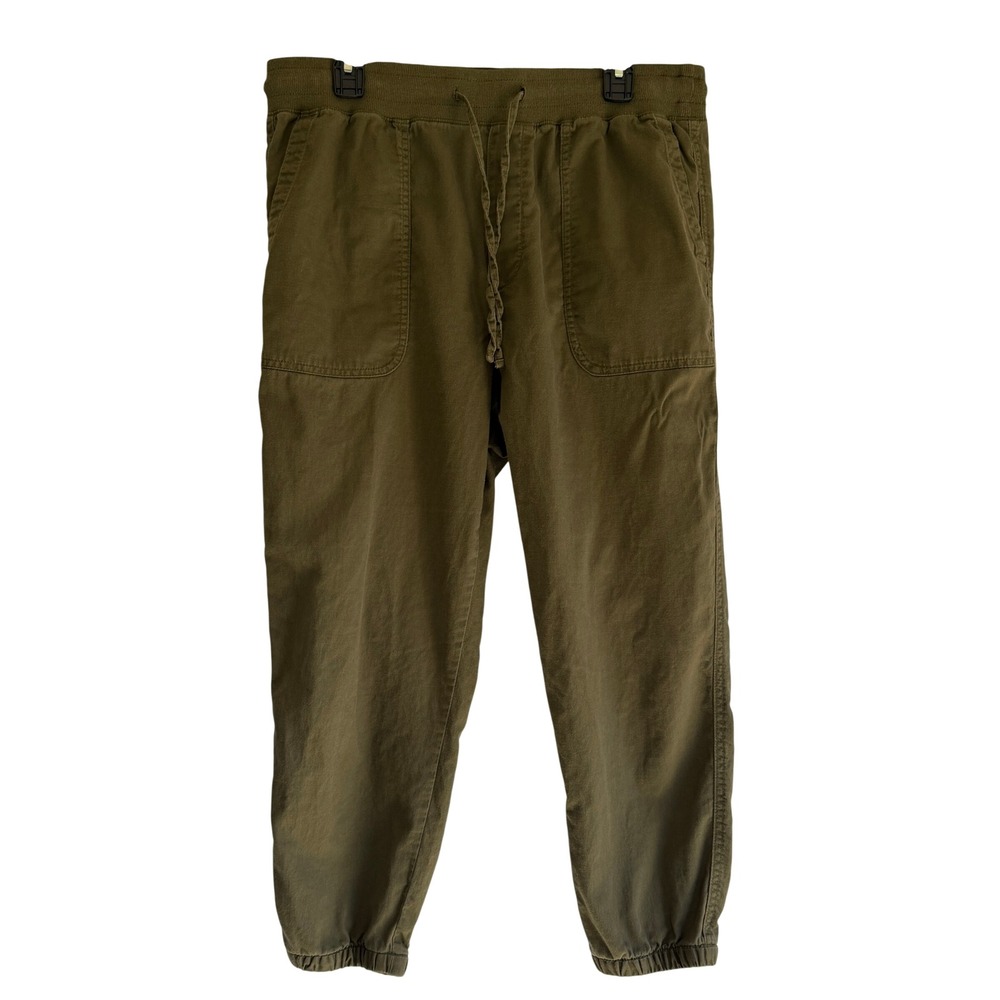 Gap Womens Olive Green Cotton Drawstring Utility Jogger Pants Size L